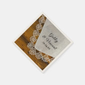 カントリーレースとバーンウッド結婚ズ スタンダードカクテルナプキン (角)