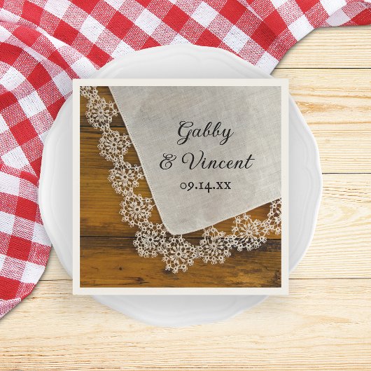 カントリーレースとバーンウッド結婚ズ スタンダードカクテルナプキン