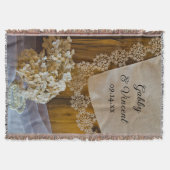 カントリーレースとフラワーズバ結婚ンズキープサケ スローブランケット (正面)