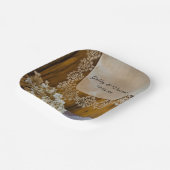 カントリーレースとフラワーズバ結婚ンズ ペーパープレート (傾斜あり)