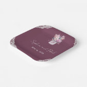 カントリーレースのメイスンジャー結婚ルガンディ ペーパープレート (傾斜あり)