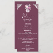 カントリーレースのメイスンジャー結婚ルガンディ メニュー (正面/裏面)