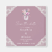 カントリーレースのメイソンジャールピンク日付を保存 マグネット (正面)