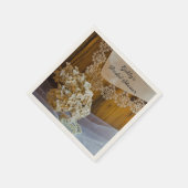 カントリーレースアンドフラワーズバーンブライダルシャワー スタンダードカクテルナプキン (角)