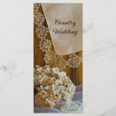 カントリーレースアンドフラワーズバーン結婚式 プログラム (正面)