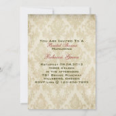 カントリーレースフローラティーカップブライダルティーパーティー 招待状 (裏面)