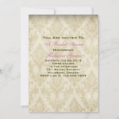 カントリーレースフローラティーカップブライダルティーパーティー 招待状 (裏面)