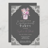 カントリーレースメイスンジャングレイ婚約パーティ 招待状 (正面/裏面)