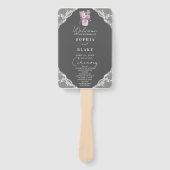 カントリーレースメイスンジャングレイ結婚式 プログラム ハンドファン (正面)