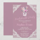 カントリーレースメイスンジャールピンクバチェロレッテ 招待状 (正面/裏面)