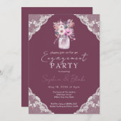 カントリーレースメイスンジャールブルゴーニュ婚約パーティ 招待状 (正面/裏面)