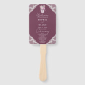 カントリーレースメイスンジャールブルゴーニュ結婚式 プログラム ハンドファン (正面)