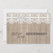 カントリーレース納屋の木が私の花嫁になる 招待状 (正面)