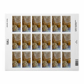 カントリーレース結婚フラワーズサンキューメッセージカード ラベル (フルシート)