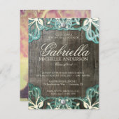 カントリーレー素朴ス卒業写真招待状 招待状 (正面/裏面)