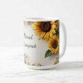 カントリーロアのひまわりの花束 コーヒーマグカップ (正面右)