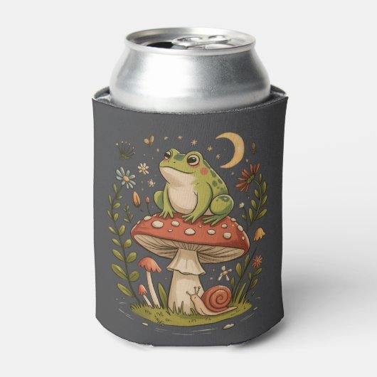カントリーロアのカエル きのこ 月の森 缶クーラー (缶正面)