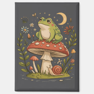 カントリーロアのカエル きのこ 月 森 マグネット