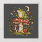 カントリーロアのカエル きのこ 月 森 招待状 (正面)
