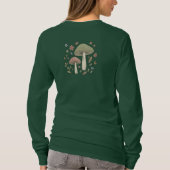 カントリーロア・キノコの植物画グラフィック Tシャツ (裏面)