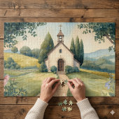 カントリーロア・チャペルの小道 パステル調の風景 ジグソーパズル