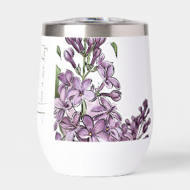 カントリーロア・パープルライラックの花のデザインのタンブラー