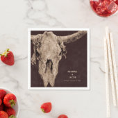 カントリーロデオウエスタンブラウンブルスカル スタンダードカクテルナプキン (インサイチュ)