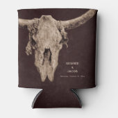 カントリーロデオウエスタンブラウンブルスカル 缶クーラー (正面)