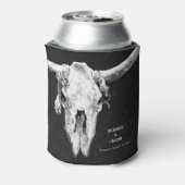 カントリーロデオウエスタンブラックアンドホワイトブルスカル 缶クーラー (缶裏面)
