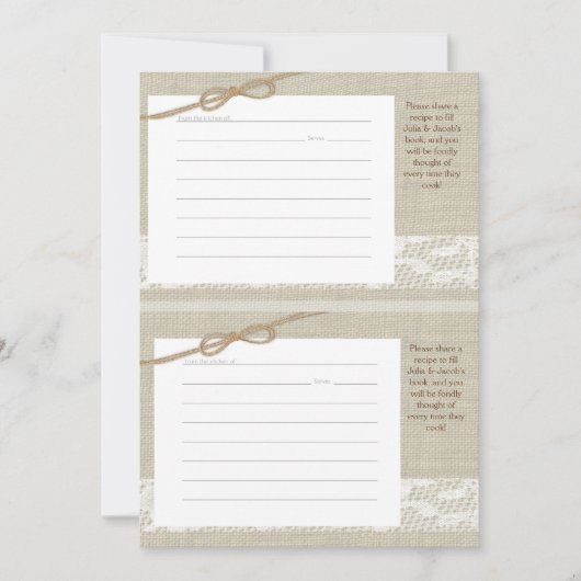カントリーロマンスバーラップルックレシピカード2 3 x 5 (正面)