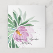 カントリーロマンチックバイオレットロータスウォーターカラーアート プレイスカード (外部開封)