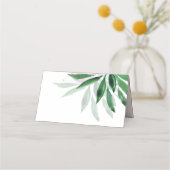 カントリーロマンチックバイオレットロータスウォーターカラーアート プレイスカード (裏面)