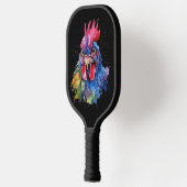 カントリーロースターチキンウォーターカラースタイル ピックルボールラケット (左)