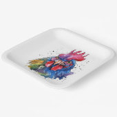 カントリーロースターチキンウォーターカラースタイル ペーパープレート (傾斜あり)