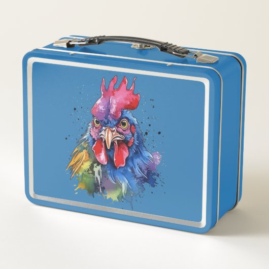 カントリーロースターチキンウォーターカラースタイル メタルランチボックス (裏面)