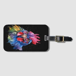 カントリーロースターチキンウォーターカラースタイル ラゲッジタグ