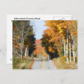 カントリーロードハイピークスレイクプラシッド紅葉 ポストカード (正面/裏面)