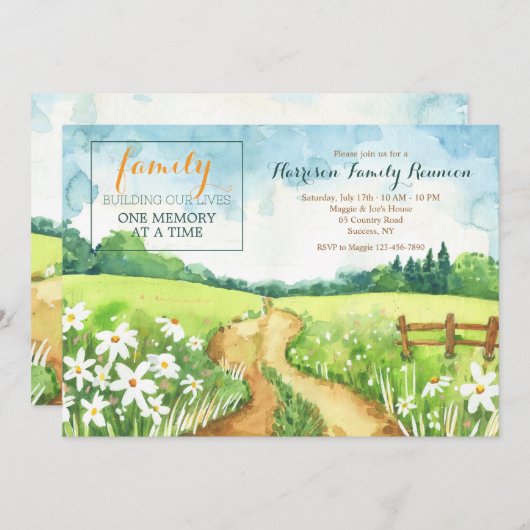 カントリーロードファミリー懇親会招待状 招待状 (正面/裏面)