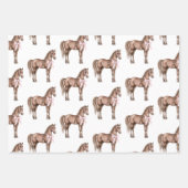 カントリーロードホース女性のカーボーイハット誕生日 ラッピングペーパーシート (正面)