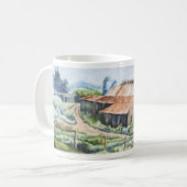 カントリーロードマグ農村大納屋サイロフィールド コーヒーマグカップ (正面左)