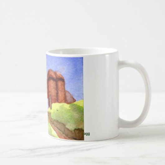 カントリーロードマグ農村景観農場の野原 コーヒーマグカップ (右)