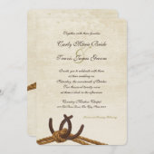 カントリーロープ結婚と馬蹄類 招待状 (正面/裏面)