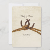 カントリーロープ結婚と馬蹄類 招待状 (裏面)