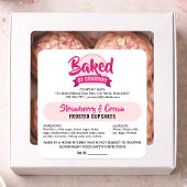 カントリーロー・トレンディピンク・ベーカリー原材料ステッカー スクエアシール