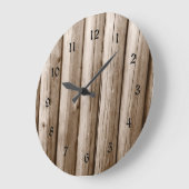 カントリーロ素朴グキャビン動揺してヴィンテージウッド ラージ壁時計 (傾斜)