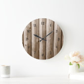 カントリーロ素朴グキャビン動揺してヴィンテージウッド ラージ壁時計 (ホーム)