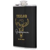 カントリーワイルドウエストカウボーイパーソナライズされたグルムスマン フラスク (左)