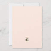 カントリーワイルドフラワーズクロセスラインベビーガールシャワー 招待状 (裏面)