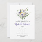 カントリーワイルドフラワーズポシーリハーサルディナー 招待状 (正面)