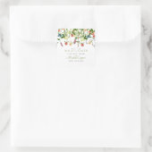 カントリーワイルドフラワーベビーシャワースクエアステッカー スクエアシール (バッグ)